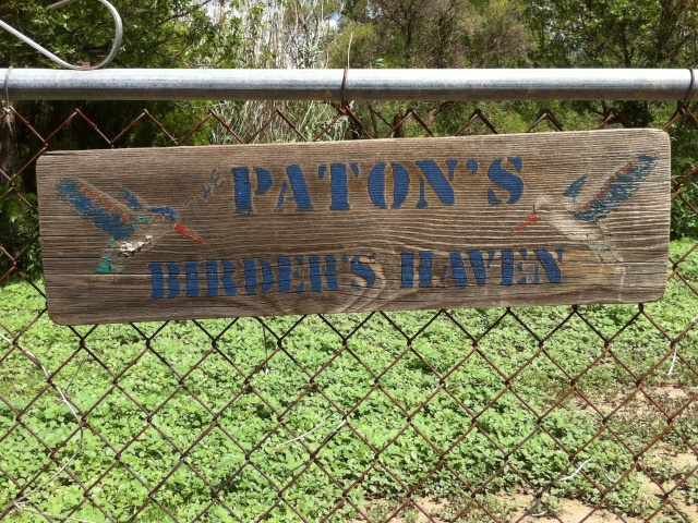 Paton's Birder Haven Original Wooden Sign. Photo taken by the ©Paton Family. All Rights Reserved. Photo may not be used without written permission. Please respect the wishes of the Paton Family